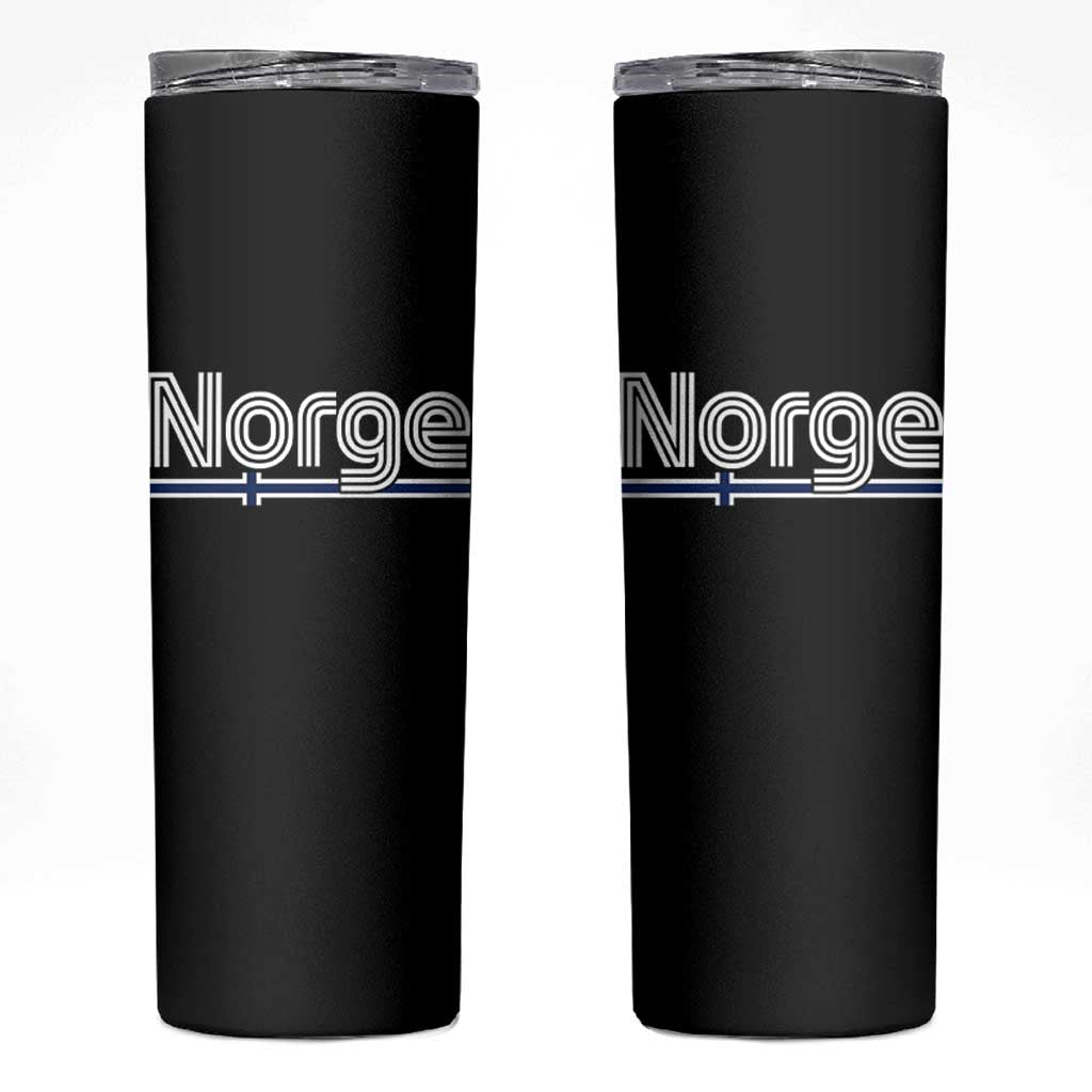 Retro Vintage Norge Flag Skinny Tumbler Norway Norwegian Pride Heritage Scandinavian