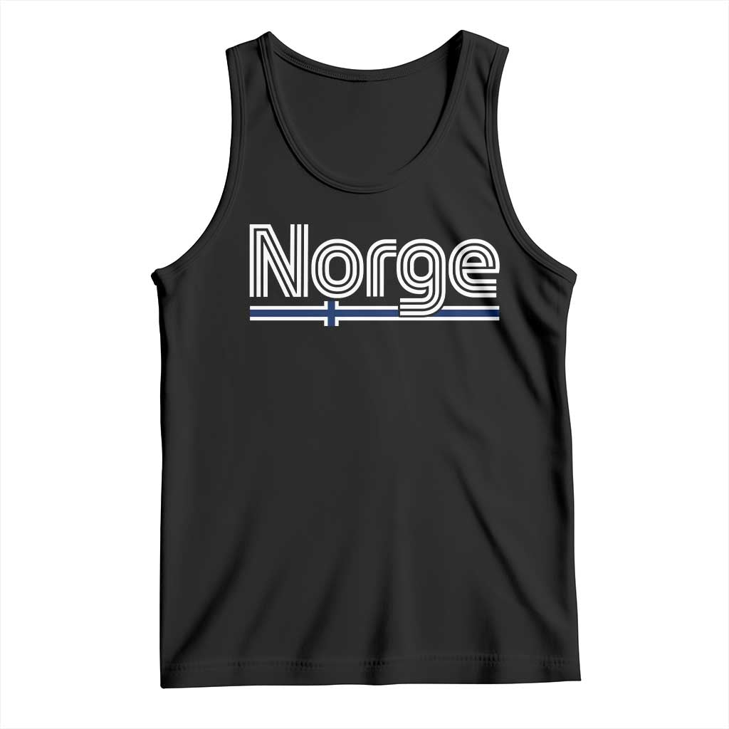Retro Vintage Norge Flag Tank Top Norway Norwegian Pride Heritage Scandinavian