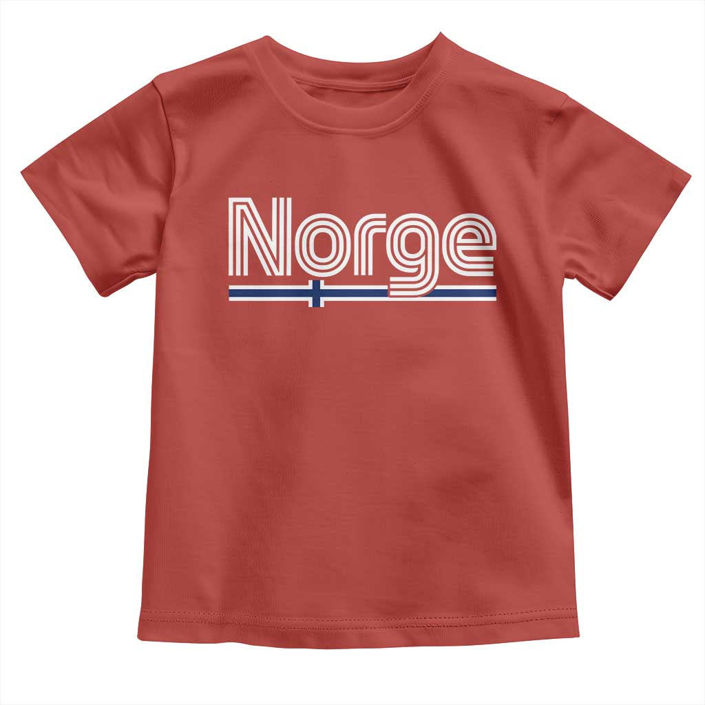 Retro Vintage Norge Flag Toddler T Shirt Norway Norwegian Pride Heritage Scandinavian