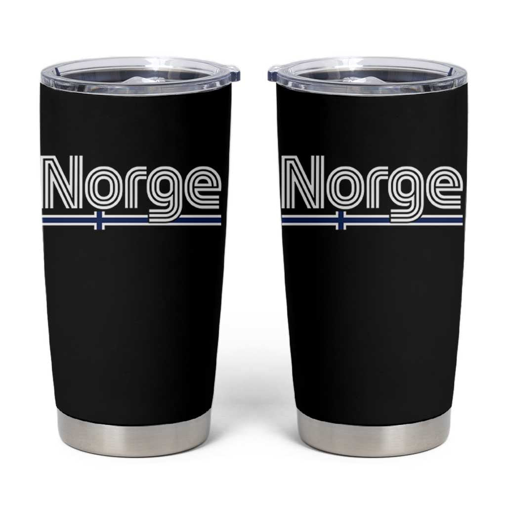 Retro Vintage Norge Flag Tumbler Cup Norway Norwegian Pride Heritage Scandinavian