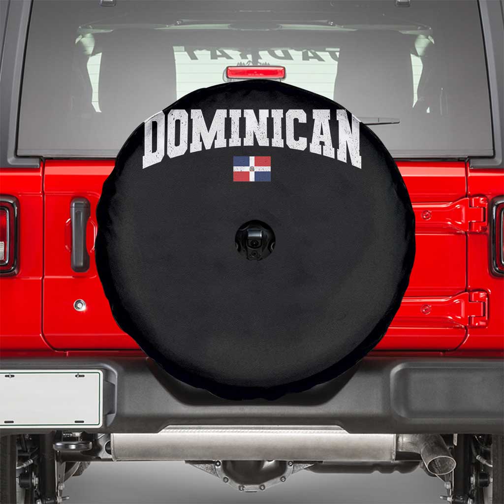 Vintage Dominican Republic Flag Spare Tire Cover Retro Varsity Caribbean Pride Heritage Gift