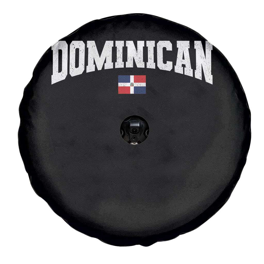 Vintage Dominican Republic Flag Spare Tire Cover Retro Varsity Caribbean Pride Heritage Gift