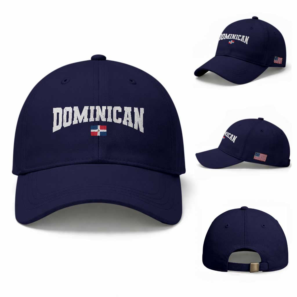 Vintage Dominican Republic Flag Baseball Cap Retro Varsity Caribbean Pride Heritage Gift