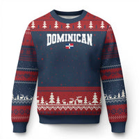 Vintage Dominican Republic Flag Ugly Christmas Sweater Retro Varsity Caribbean Pride Heritage Gift