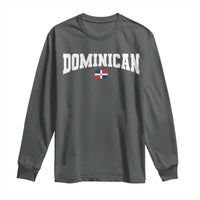 Vintage Dominican Republic Flag Long Sleeve Shirt Retro Varsity Caribbean Pride Heritage Gift