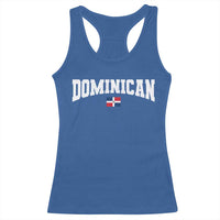 Vintage Dominican Republic Flag Racerback Tank Top Retro Varsity Caribbean Pride Heritage Gift