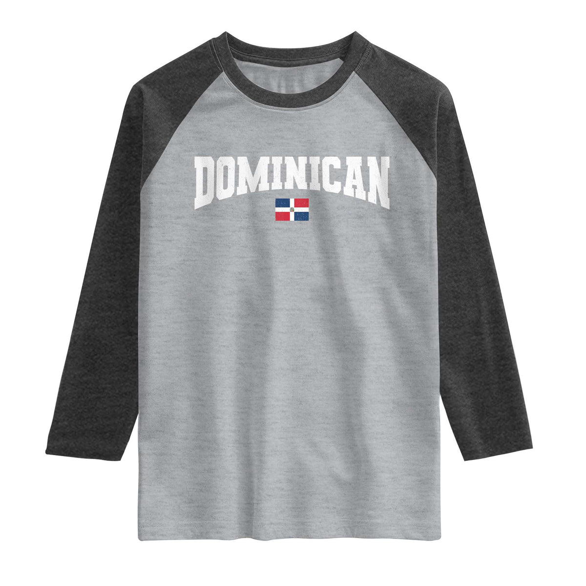 Vintage Dominican Republic Flag Raglan Shirt Retro Varsity Caribbean Pride Heritage Gift