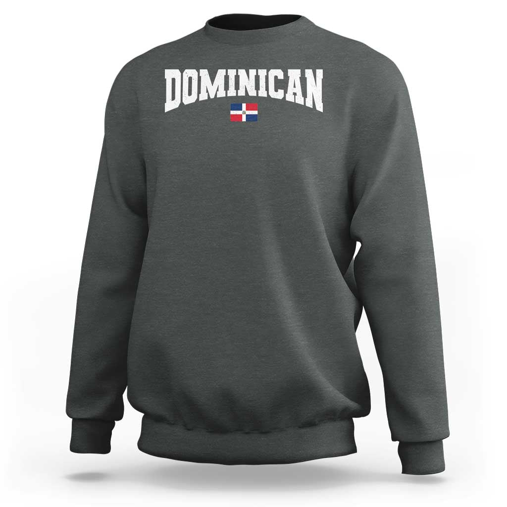 Vintage Dominican Republic Flag Sweatshirt Retro Varsity Caribbean Pride Heritage Gift