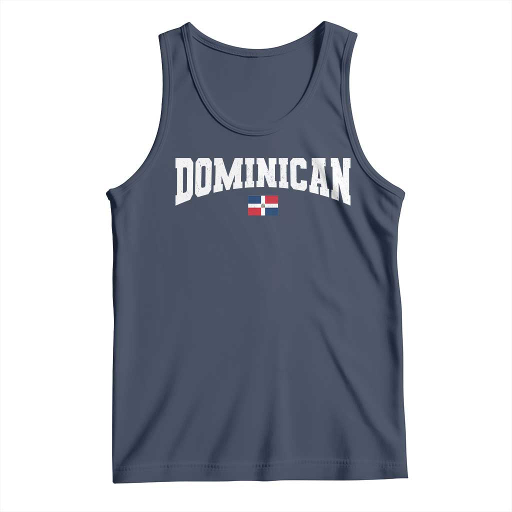 Vintage Dominican Republic Flag Tank Top Retro Varsity Caribbean Pride Heritage Gift