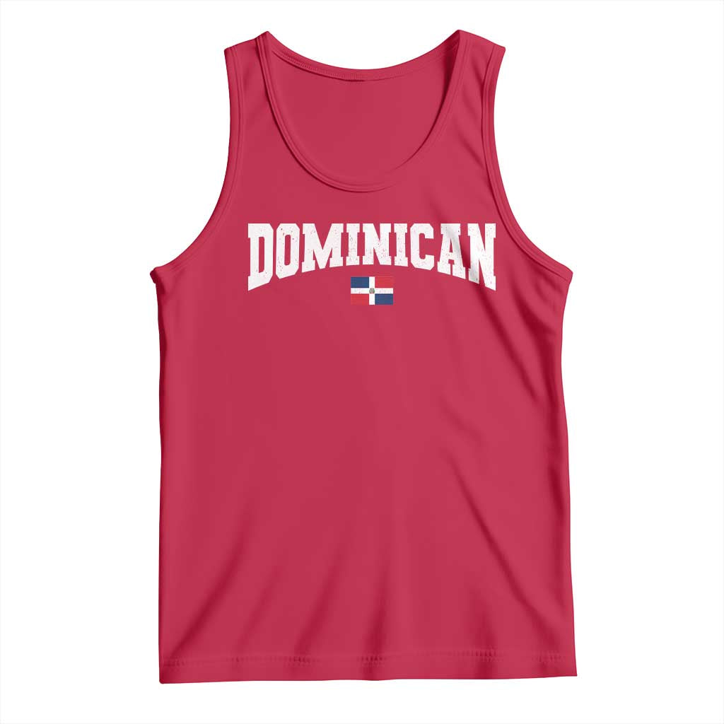 Vintage Dominican Republic Flag Tank Top Retro Varsity Caribbean Pride Heritage Gift