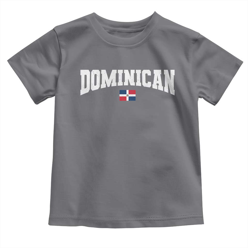Vintage Dominican Republic Flag Toddler T Shirt Retro Varsity Caribbean Pride Heritage Gift