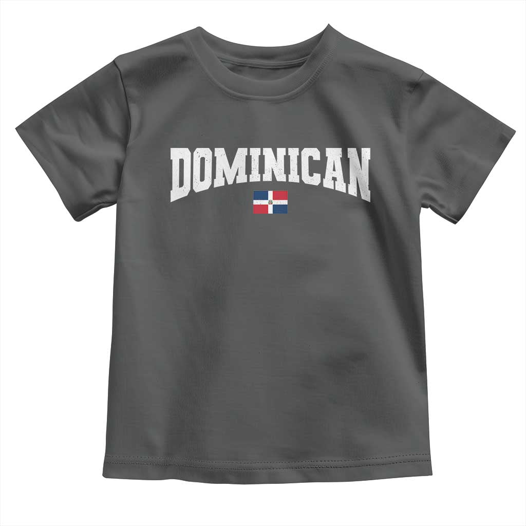 Vintage Dominican Republic Flag Toddler T Shirt Retro Varsity Caribbean Pride Heritage Gift