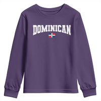 Vintage Dominican Republic Flag Youth Sweatshirt Retro Varsity Caribbean Pride Heritage Gift