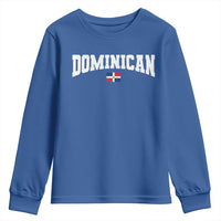 Vintage Dominican Republic Flag Youth Sweatshirt Retro Varsity Caribbean Pride Heritage Gift