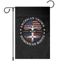 American Grown With Dominican Roots Garden Flag USA Dominican Republic Heritage Pride Gift
