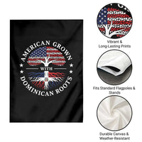 American Grown With Dominican Roots Garden Flag USA Dominican Republic Heritage Pride Gift
