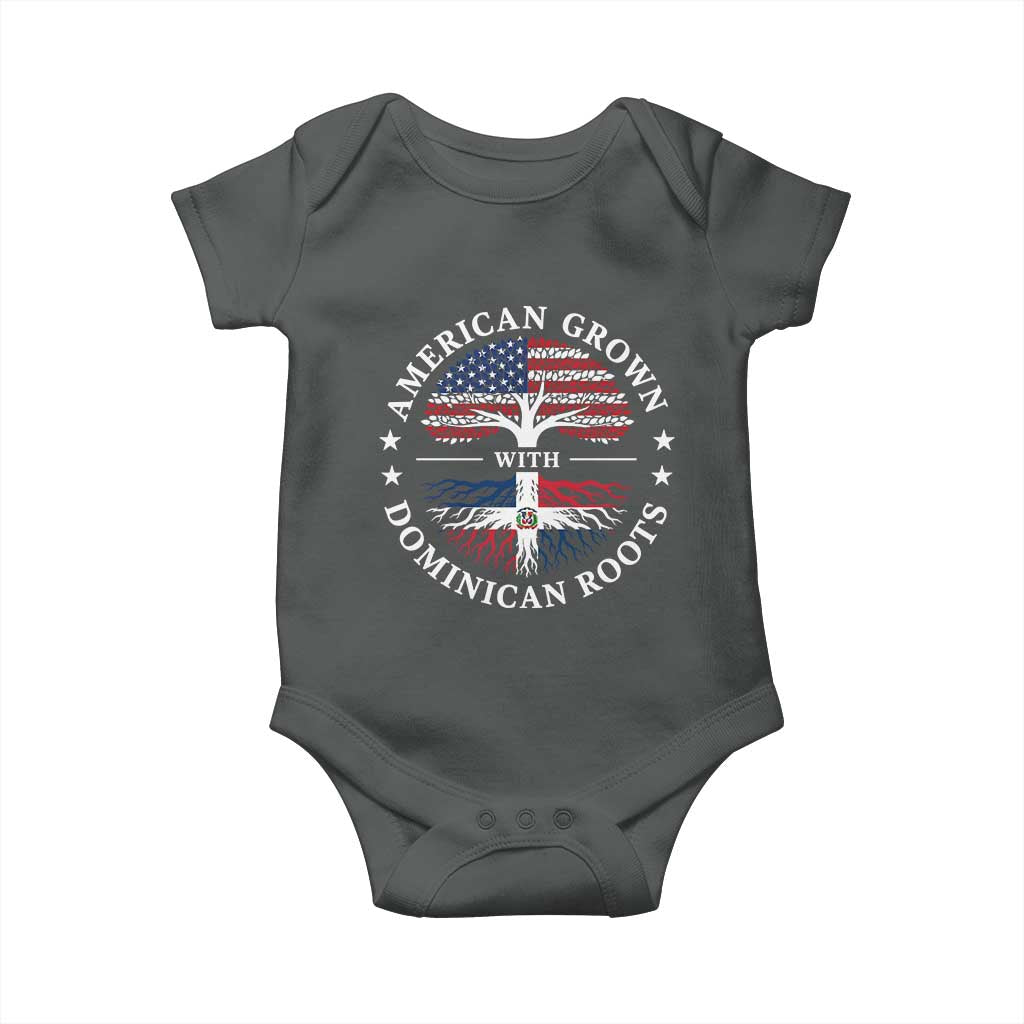 American Grown With Dominican Roots Baby Onesie USA Dominican Republic Heritage Pride Gift