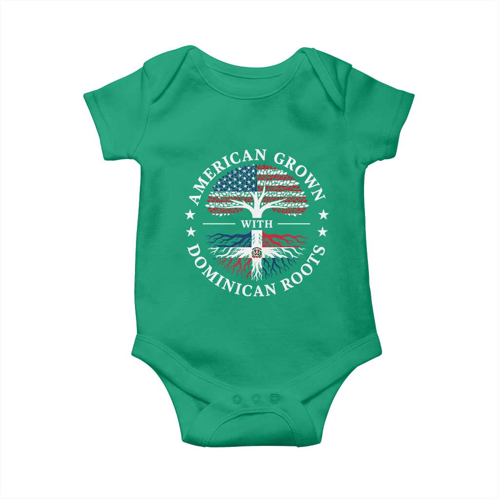 American Grown With Dominican Roots Baby Onesie USA Dominican Republic Heritage Pride Gift