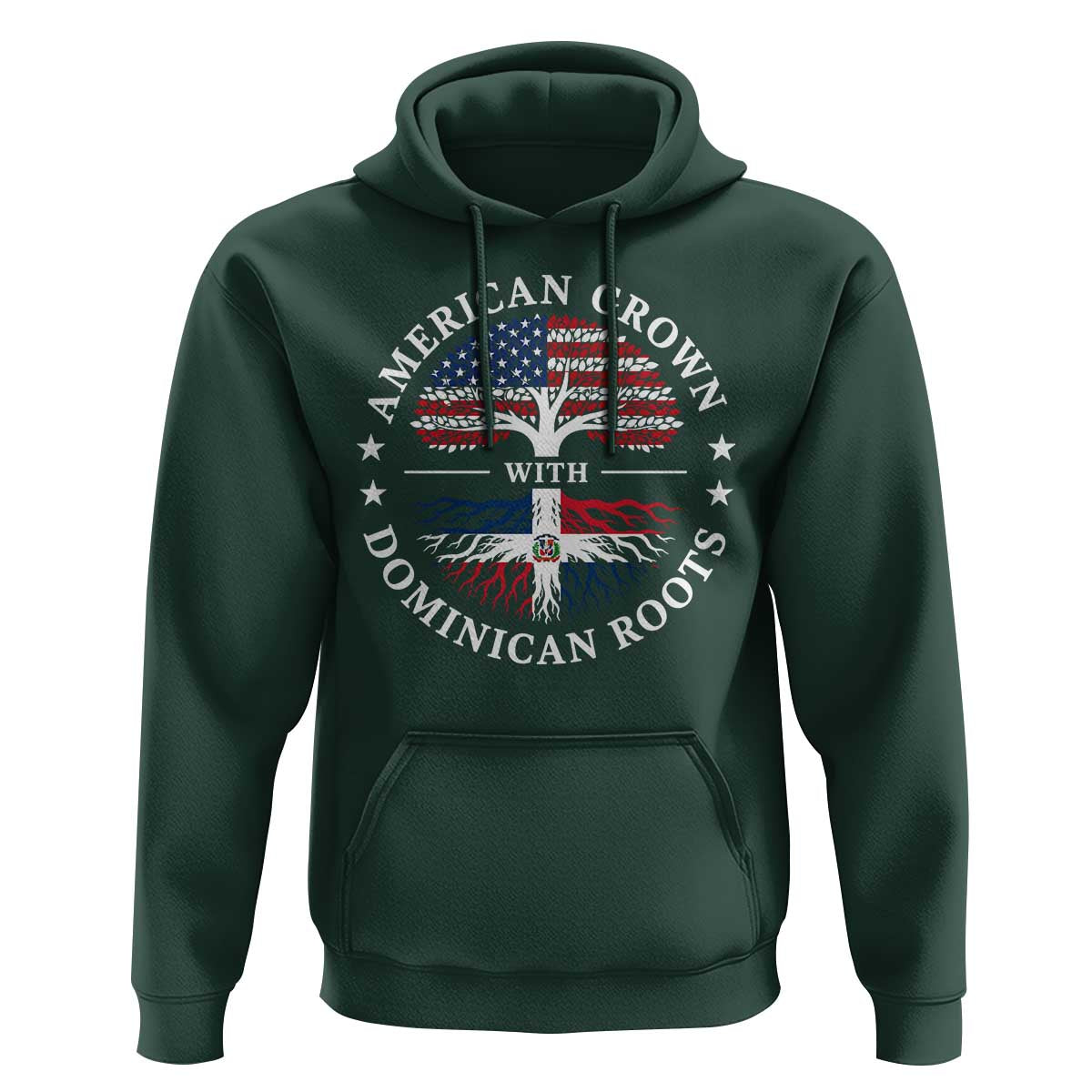 American Grown With Dominican Roots Hoodie USA Dominican Republic Heritage Pride Gift