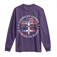 American Grown With Dominican Roots Long Sleeve Shirt USA Dominican Republic Heritage Pride Gift