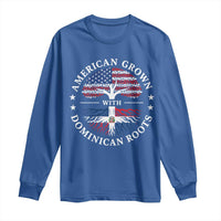 American Grown With Dominican Roots Long Sleeve Shirt USA Dominican Republic Heritage Pride Gift