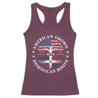 American Grown With Dominican Roots Racerback Tank Top USA Dominican Republic Heritage Pride Gift