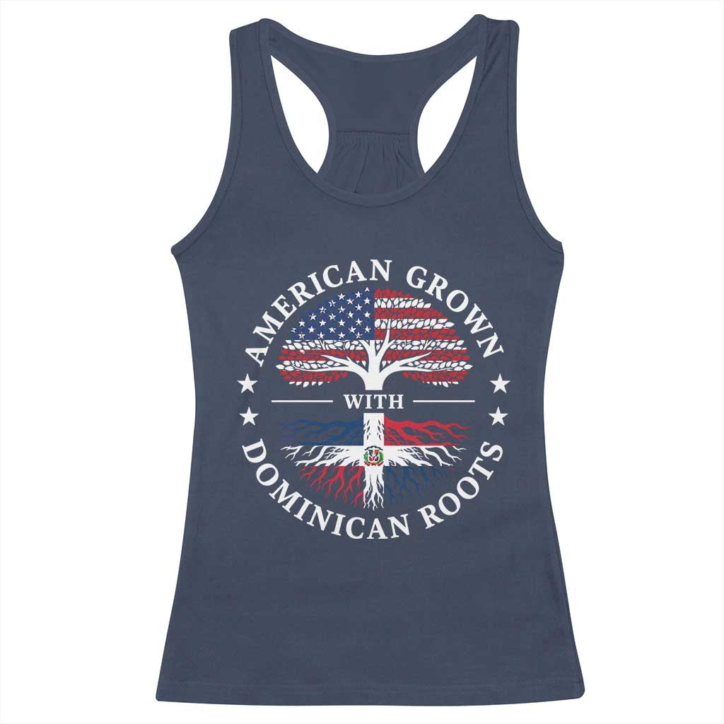 American Grown With Dominican Roots Racerback Tank Top USA Dominican Republic Heritage Pride Gift