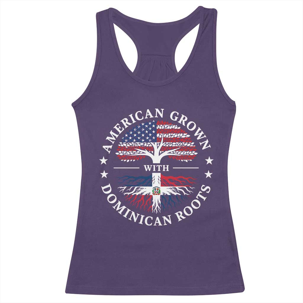 American Grown With Dominican Roots Racerback Tank Top USA Dominican Republic Heritage Pride Gift