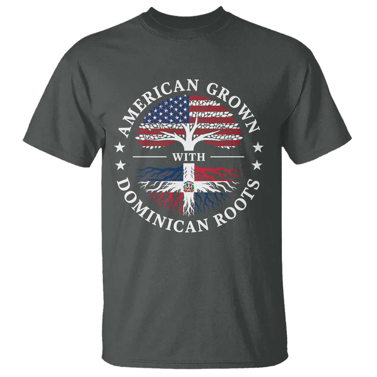 American Grown With Dominican Roots T Shirt USA Dominican Republic Heritage Pride Gift