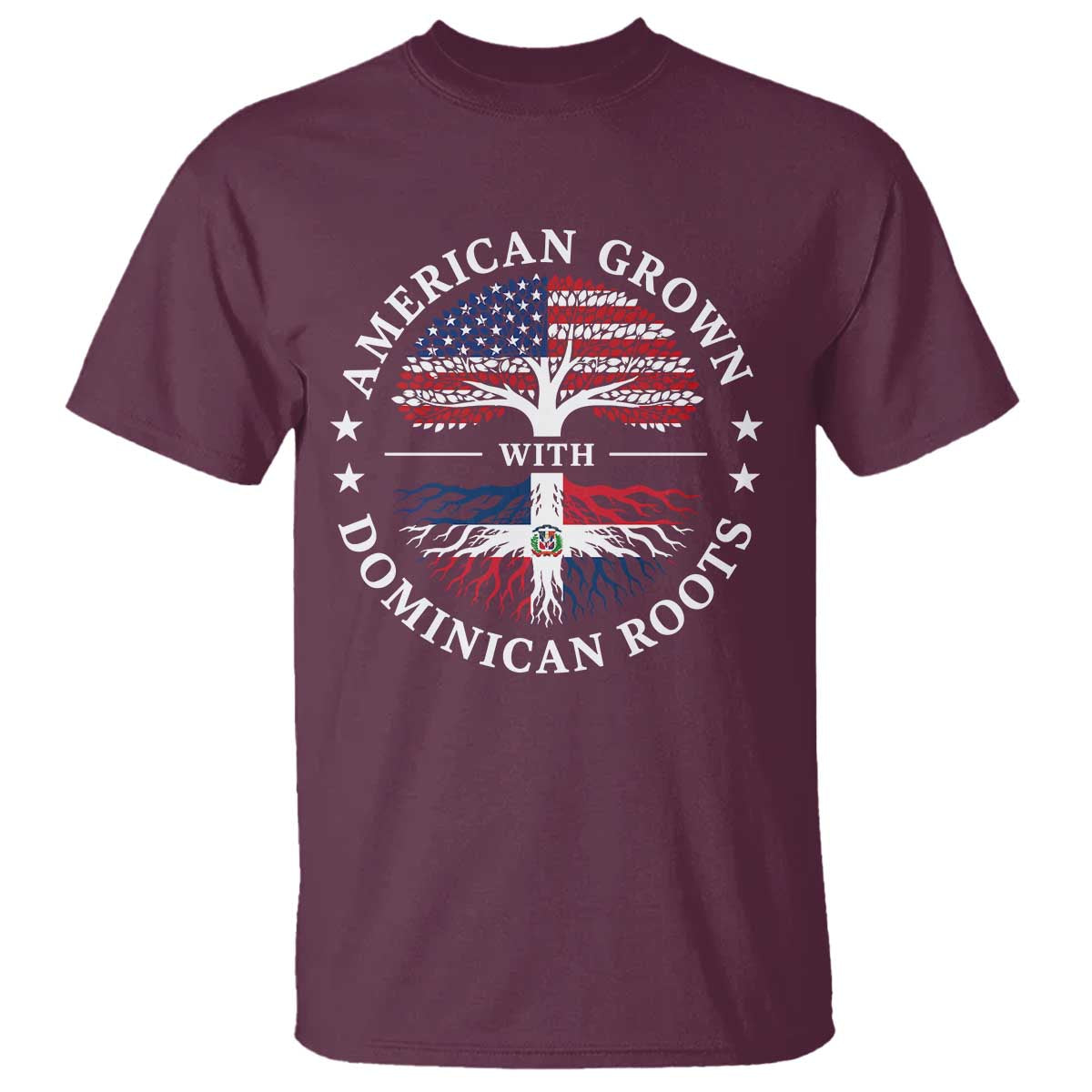 American Grown With Dominican Roots T Shirt USA Dominican Republic Heritage Pride Gift