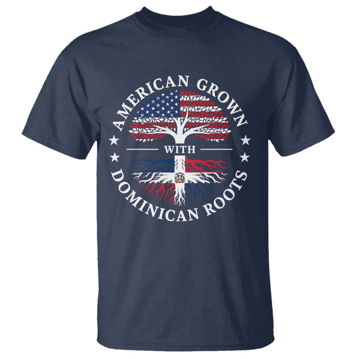 American Grown With Dominican Roots T Shirt USA Dominican Republic Heritage Pride Gift