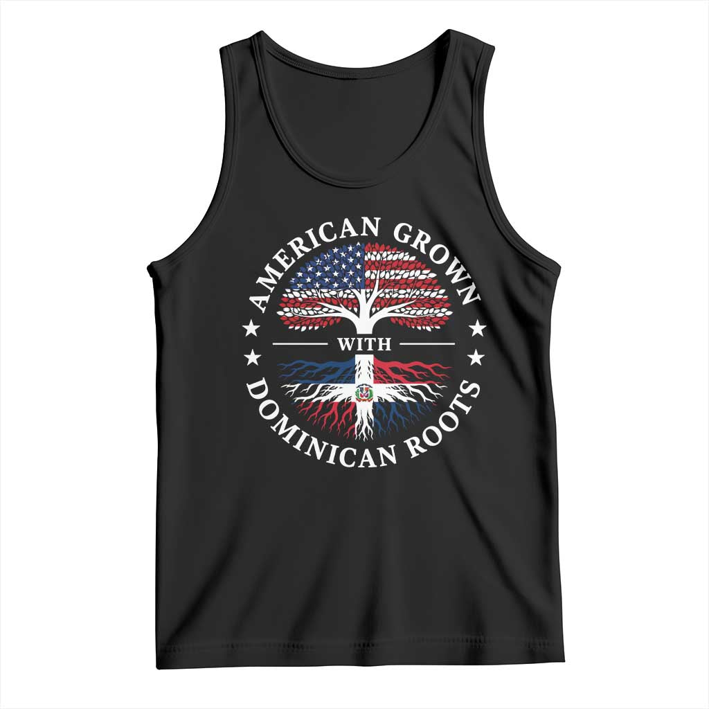 American Grown With Dominican Roots Tank Top USA Dominican Republic Heritage Pride Gift