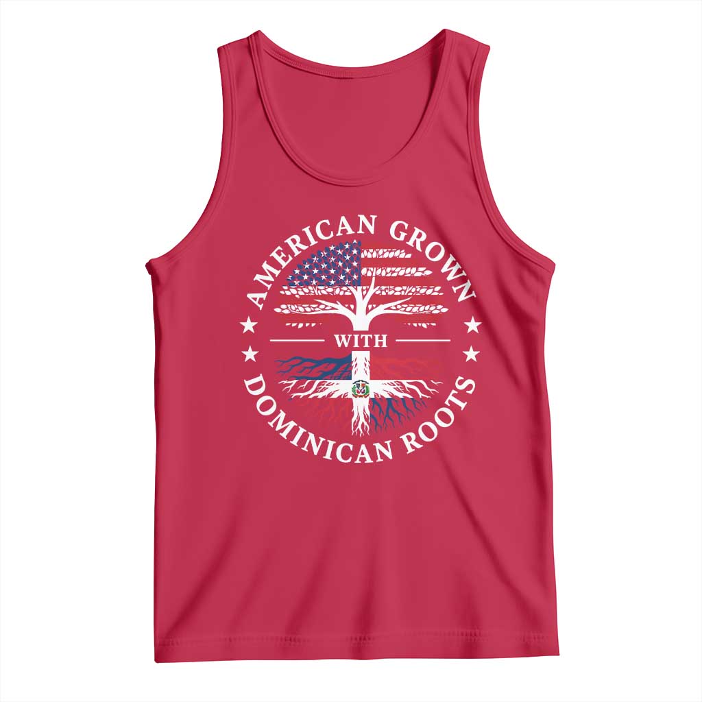 American Grown With Dominican Roots Tank Top USA Dominican Republic Heritage Pride Gift