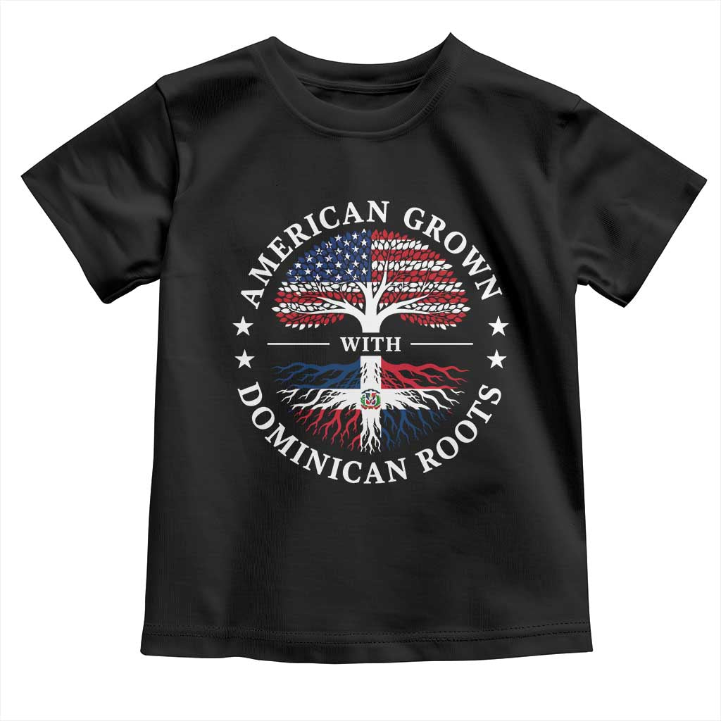 American Grown With Dominican Roots Toddler T Shirt USA Dominican Republic Heritage Pride Gift