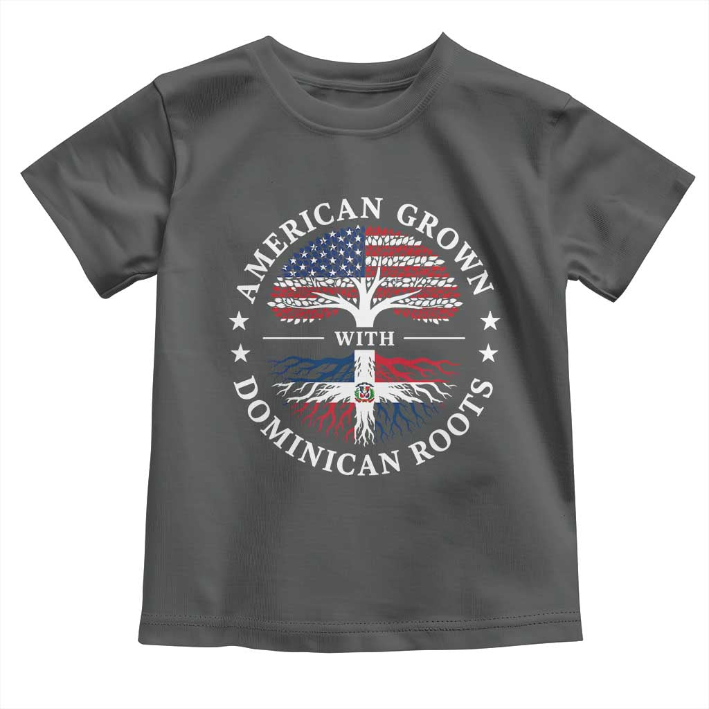 American Grown With Dominican Roots Toddler T Shirt USA Dominican Republic Heritage Pride Gift