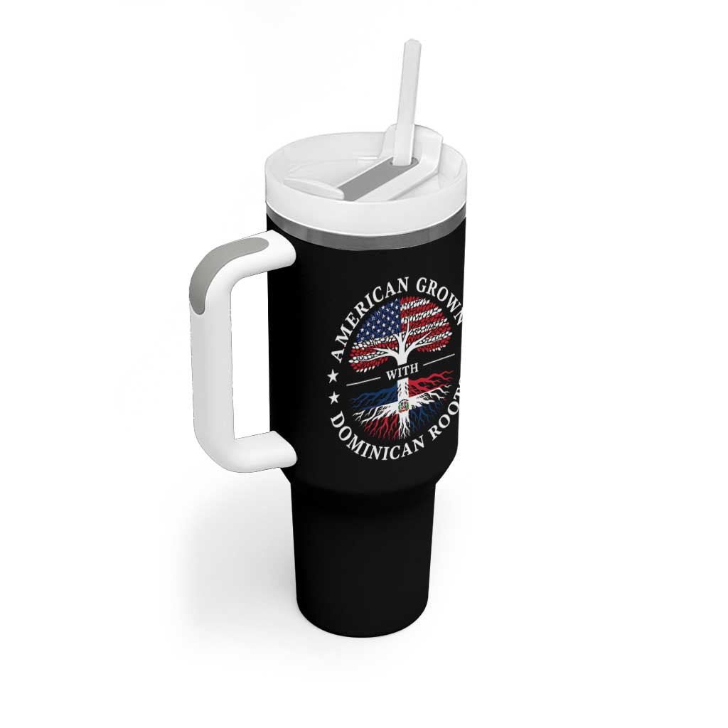 American Grown With Dominican Roots Tumbler With Handle USA Dominican Republic Heritage Pride Gift