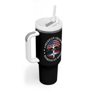 American Grown With Dominican Roots Tumbler With Handle USA Dominican Republic Heritage Pride Gift