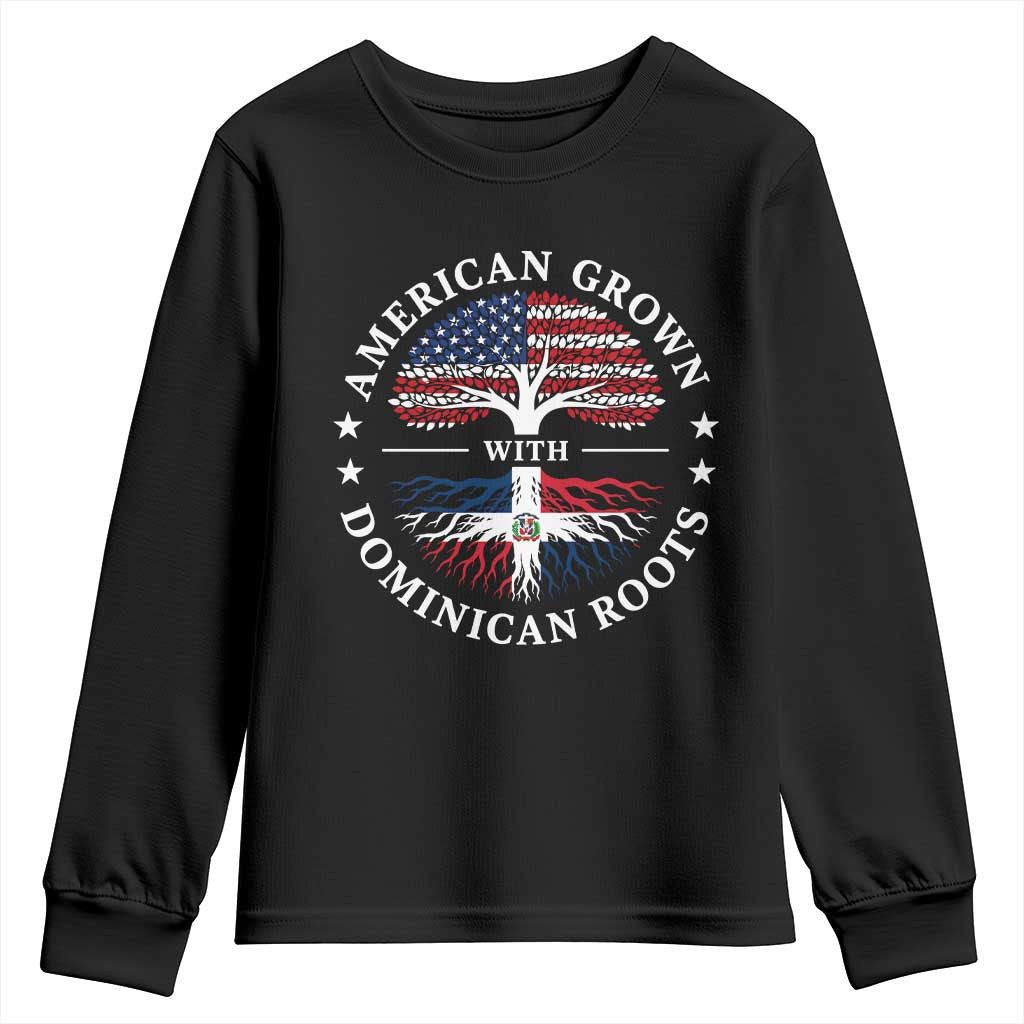 American Grown With Dominican Roots Youth Sweatshirt USA Dominican Republic Heritage Pride Gift