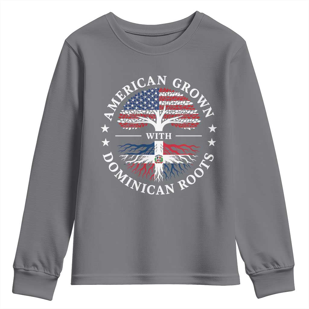 American Grown With Dominican Roots Youth Sweatshirt USA Dominican Republic Heritage Pride Gift