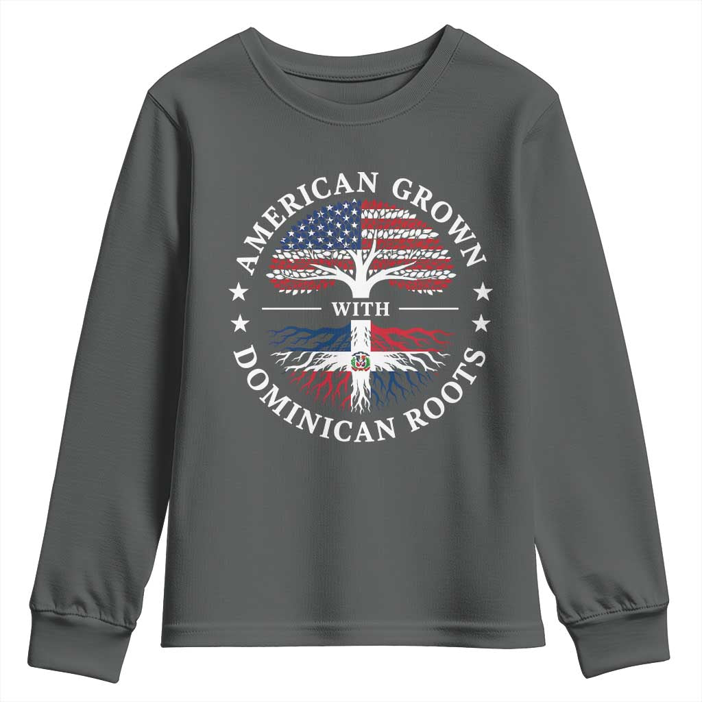 American Grown With Dominican Roots Youth Sweatshirt USA Dominican Republic Heritage Pride Gift