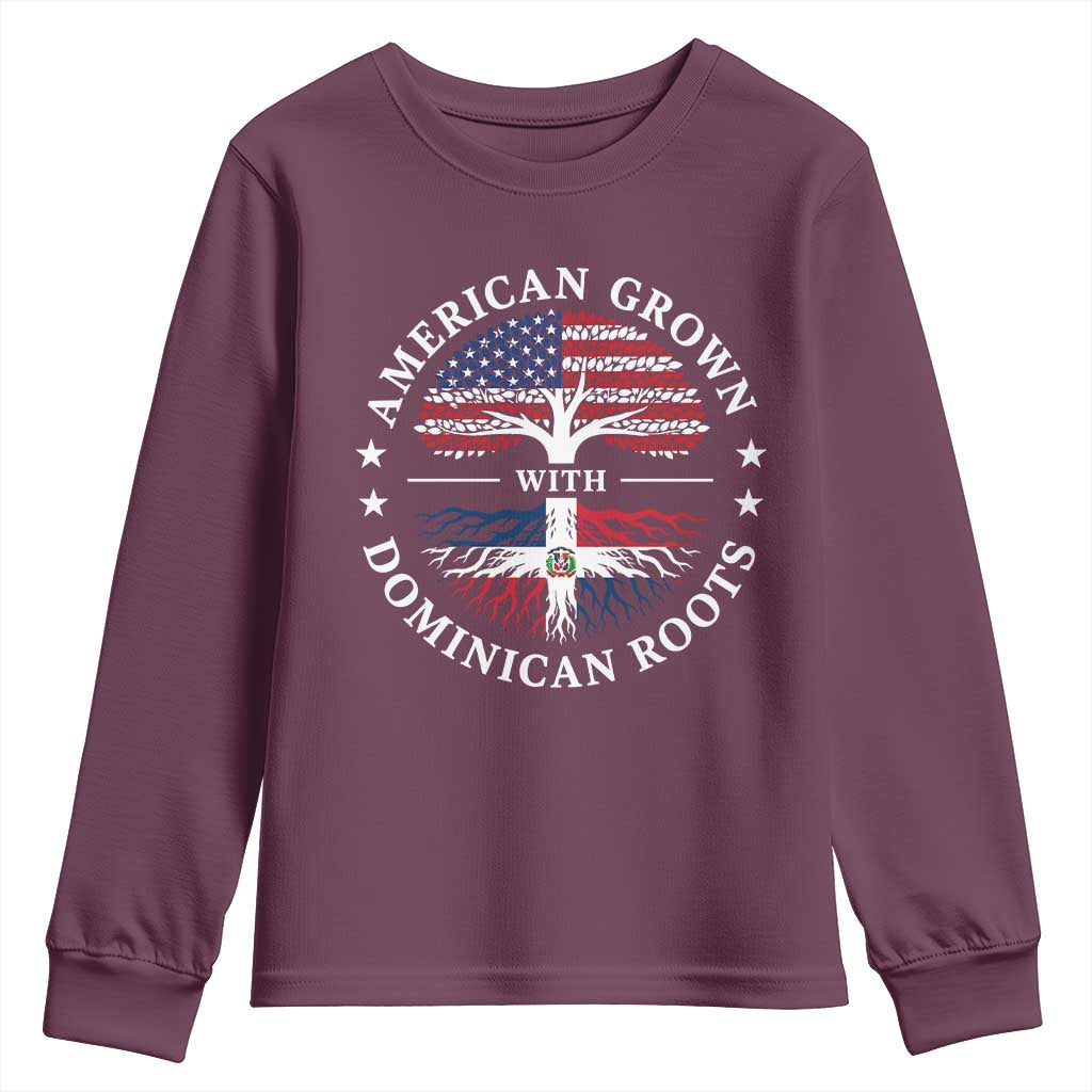 American Grown With Dominican Roots Youth Sweatshirt USA Dominican Republic Heritage Pride Gift