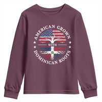 American Grown With Dominican Roots Youth Sweatshirt USA Dominican Republic Heritage Pride Gift
