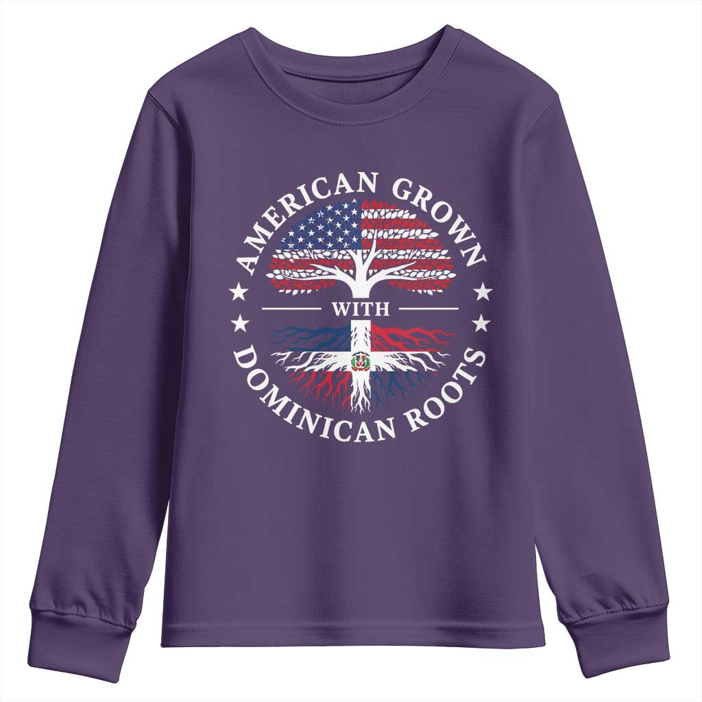 American Grown With Dominican Roots Youth Sweatshirt USA Dominican Republic Heritage Pride Gift