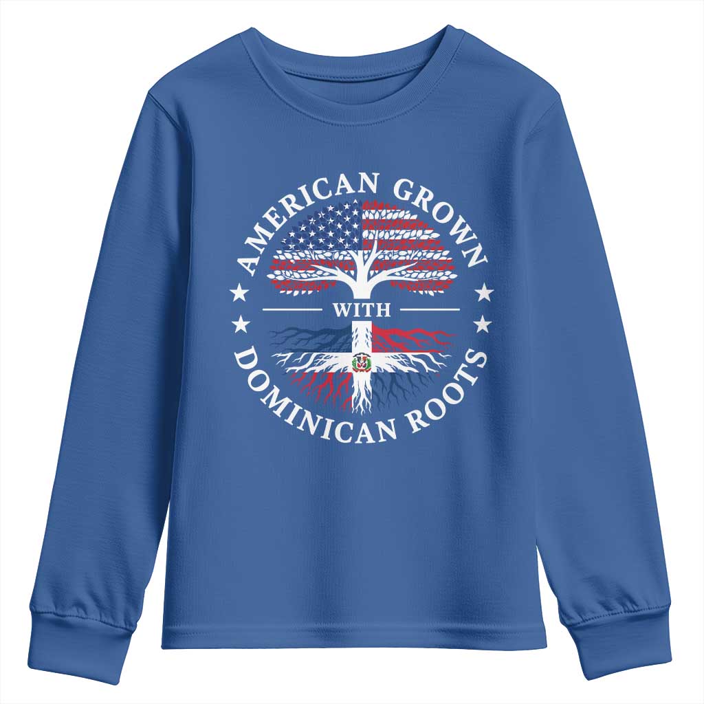 American Grown With Dominican Roots Youth Sweatshirt USA Dominican Republic Heritage Pride Gift