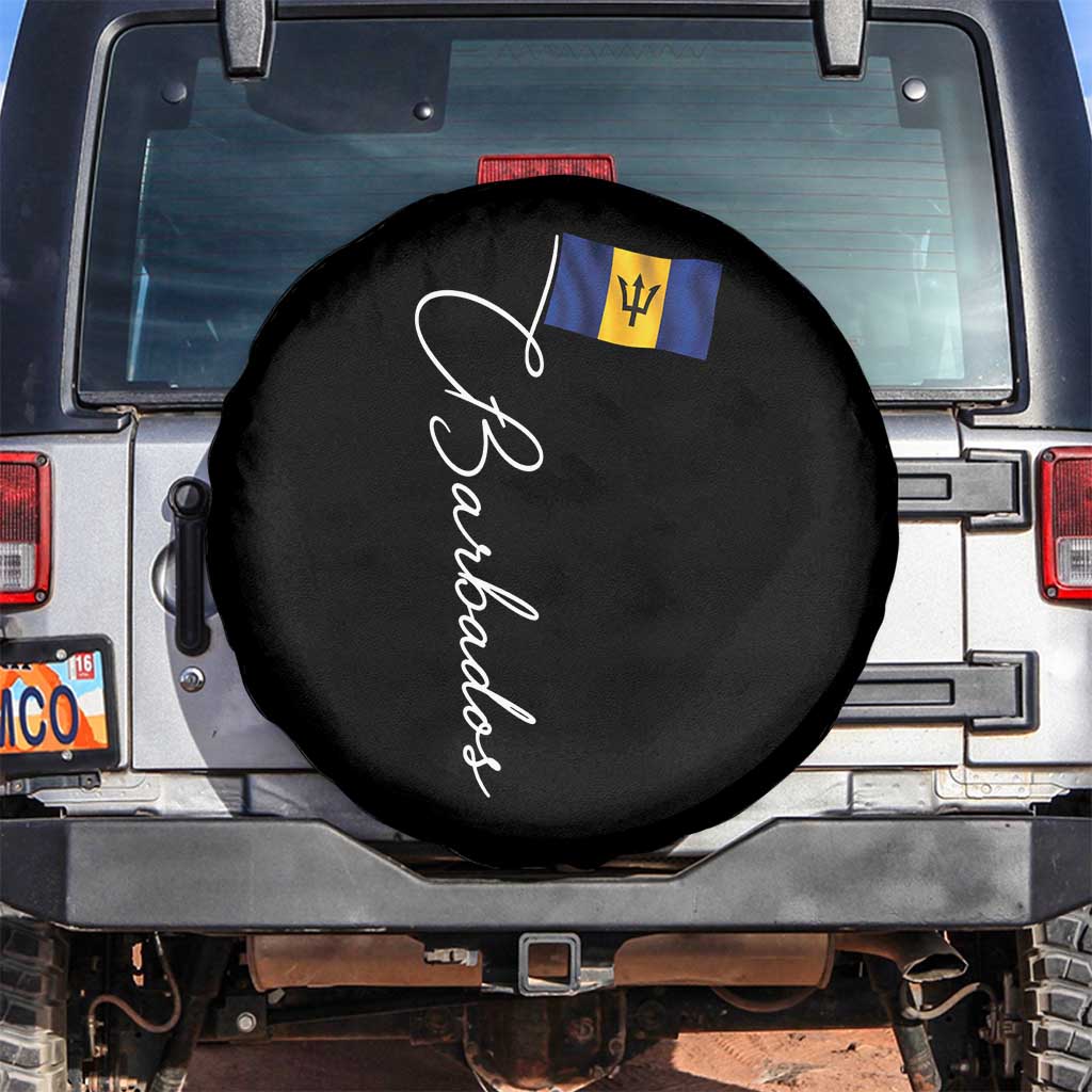 Barbados Flag Spare Tire Cover Elegant Barbados Pride Patriotic Island Heritage Gift