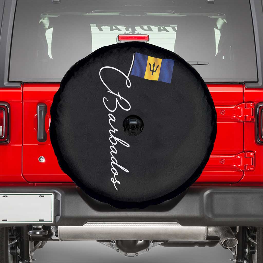 Barbados Flag Spare Tire Cover Elegant Barbados Pride Patriotic Island Heritage Gift