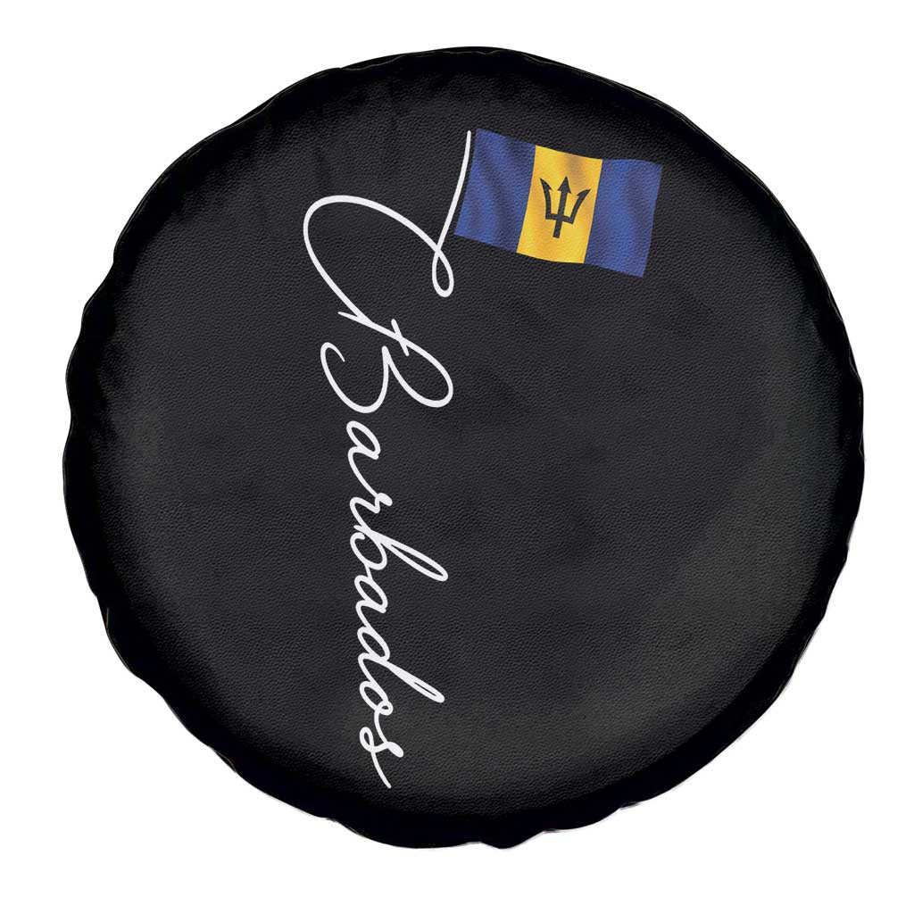 Barbados Flag Spare Tire Cover Elegant Barbados Pride Patriotic Island Heritage Gift