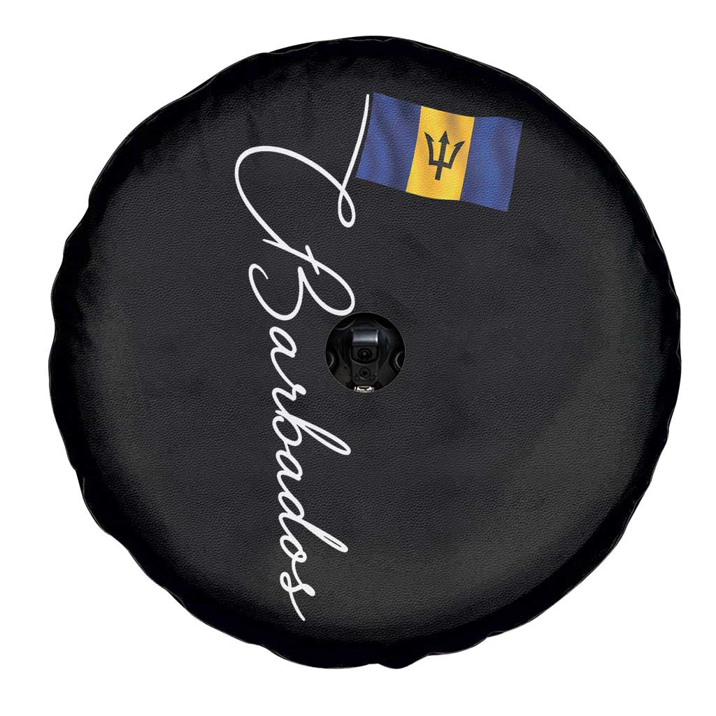 Barbados Flag Spare Tire Cover Elegant Barbados Pride Patriotic Island Heritage Gift