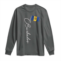 Barbados Flag Long Sleeve Shirt Elegant Barbados Pride Patriotic Island Heritage Gift