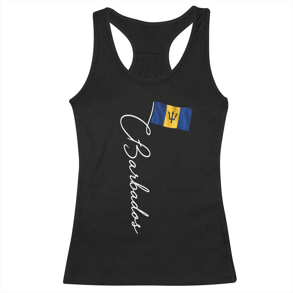 Barbados Flag Racerback Tank Top Elegant Barbados Pride Patriotic Island Heritage Gift